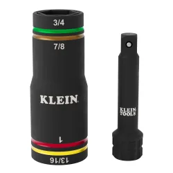 KNECT Quad-4 Heavy-Duty Impact Flip Socket, SAE, 2-Piece