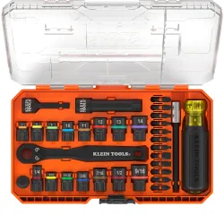 KNECT Pass-Through and Impact Socket Set, SAE and Metric, 33-Piece