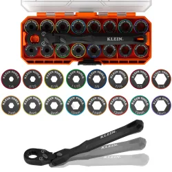 KNECT Ratcheting 17-in-1 Low-Profile Socket Wrench Set